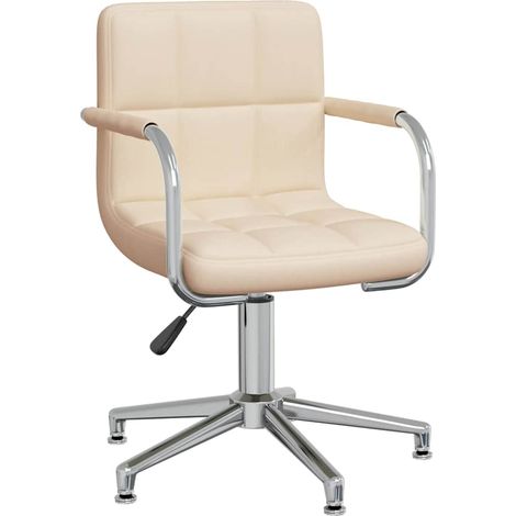 Maison Exclusive - Bürostuhl Drehbar Creme Stoff (1/5)