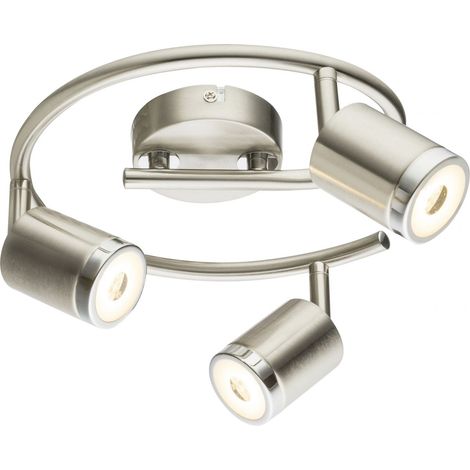 LED Decken Lampe Leuchte Metall Nickel Matt Chrom Spot Wohn Schlaf Zimmer