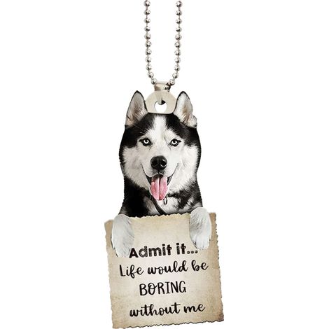 Pendentif Miroir Rétroviseur Automobile - Pendentif Chien - Décoration Intérieure Voiture - Ornament Arbre de Noël - 1 Pièce (1/5)