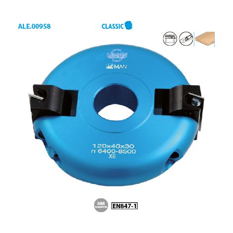 Leman – Porte-outils inclinable 120 mm pour scie circulaire – 2 coupes à plaquettes carbure réversibles – Inclinaison réglable 7,5° – Corps en alliage léger