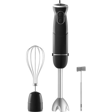Homgeek 500W Stabmixer 3 in 1, 6-stufiger elektrischer Stabmixer mit Turbofunktion