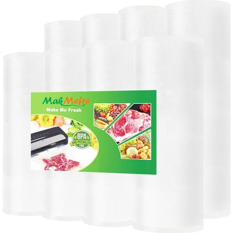8 Rouleau (4)20x500cm et (4)28x500cm Pour Machine Sous Vide,Rouleau Sac Sous Congelation Vide Alimentaire (1/5)