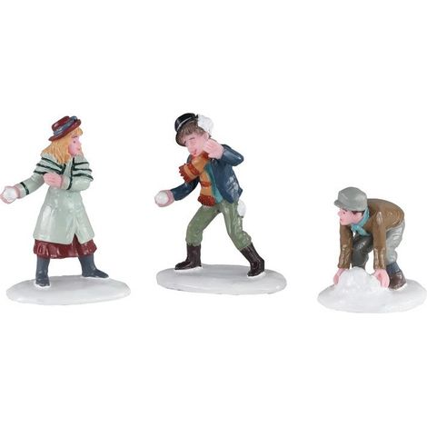 LEMAX Set Tre Personaggi Schermaglia di Palla di Neve
