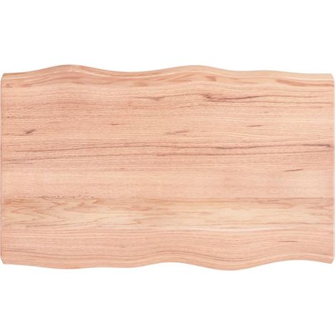Dessus de table, Plateau De Table bois chêne massif traité bordure assortie LKF65550 (1/4)