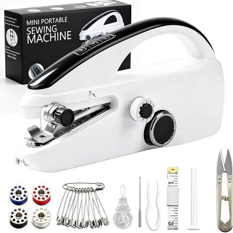Machine à coudre portable pour débutants, machine à coudre électrique de poche avec Kit de Couture, double alimentation pour réparations rapides à domicile et travaux DIY (1/5)