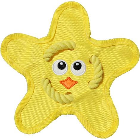 Jouet couineur pour chiens de petite et moyenne taille, sans rembourrage, en peluche Oxford, à mâcher, jouet interactif pour l'entraînement et la récompense des chiots, jaune (1/5)