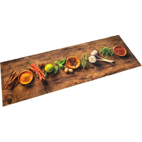 Küchenteppich Waschbar Gewürze 60x300 cm Samt