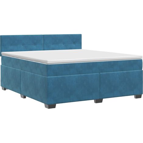 Maison Exclusive - Boxspringbett mit Matratze Dunkelblau 140 x 20 (1/5)