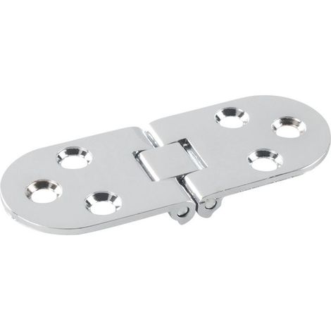 4 PCS Charnières de Table Pliantes,180 Degrés Charnière de Table Pliante à Alliage Zinc Arrondis,Charnière Flip Pliable vis non incluses(Argent)
