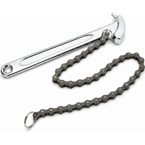 Chiave a Catena Regolabile 22 Cm In Acciaio per Tubi Filtri Olio Raccordi 722009