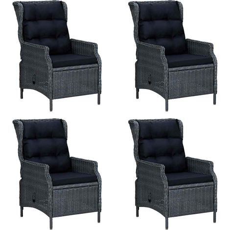 Maison Exclusive - Set Mobili da Pranzo per Giardino 5 pz Grigio Scuro (1/5)