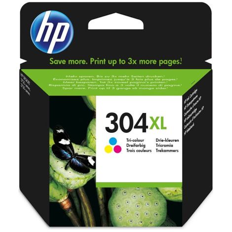 HP 304XL Cartouche d’encre trois couleurs grande capacité authentique (1/5)