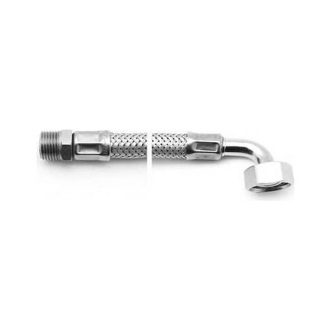 FLESSIBILE PARINOX PER ACQUA CON CURVETTA M1/2" x F3/4" Misura: cm 30