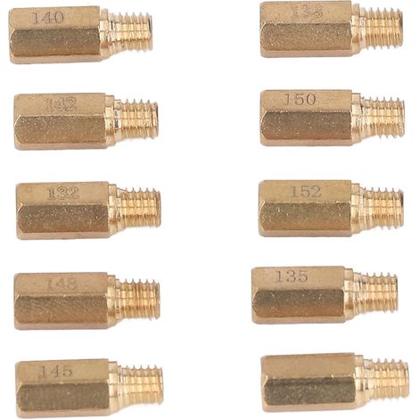 10 gicleurs principaux hexagonaux en métal pour carburateurs de moto Keihin PWK PWM OKO CVK NSR KSR (1/5)