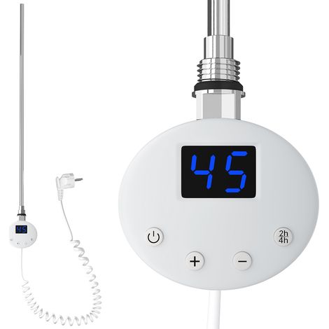SONNI Resistencias para Radiadores Toalleros 1000W Temporizador y Control de Temperatura para Calentador de Toallas con Protección de Sobrecalentamiento Blanco (1/5)