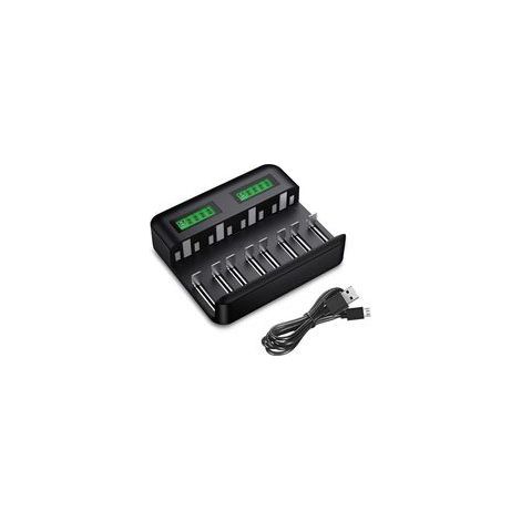 Universelles LCD-Ladegerät, Universalladegerät für AA/LR6-, AAA/LR3-, C/R14- und D/R20-Ni-MH-Akkus mit Micro-USB-Anschluss (Typ C), Ladegerät 9008 mit Akkuerkennungstechnologie (1/5)