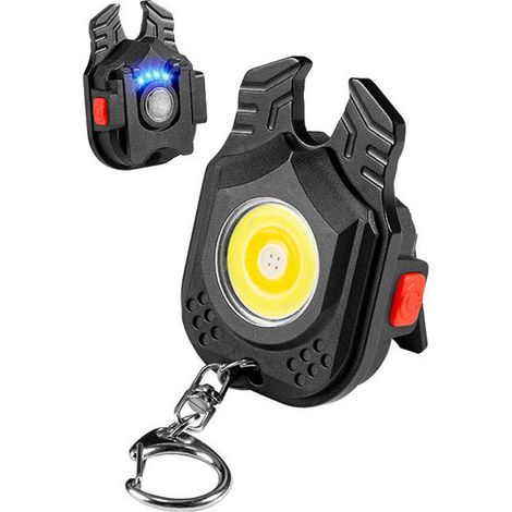 Mini Lampe de Travail à Del Lampe de Poche LED Rechargeable Témoin de travail d'avertissement de lumière rouge d'affichage de puissance, Lampe Multifonction pour l'autodéfense, la mécanique, Le Camp (1/4)