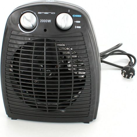 EMERIO FH-106737.2 TEST WINNER NOTE 1.5 PETIT RADIATEUR SOUFFLANT PORTABLE COMPACT POUR 20 M² 2 SORTIES DE CHALEUR + FONCTION VE (1/4)