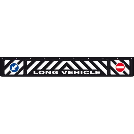 Paraspruzzo lungo in pvc, segnaletica in rilievo - 240x35 cm - Nero - Long Vehicle (1/3)