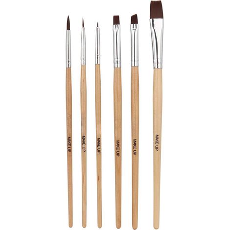 6pinceaux de peinture artistique, brosses maquillage Halloween visage, pinceaux aquarelle lot de 6 (1/5)