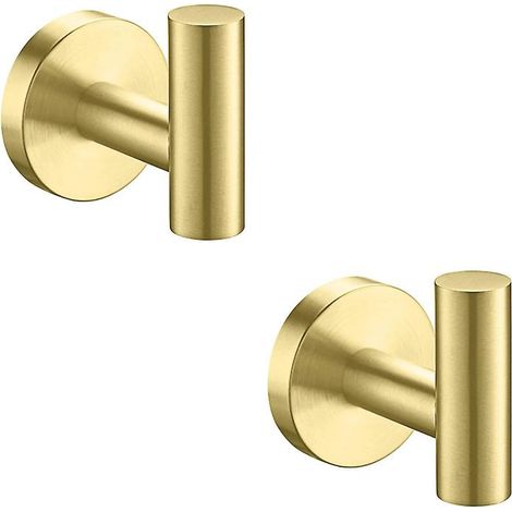 4 Stück Handtuchhaken, Wandmontage Badezimmer Handtuchhaken, Kleiderhaken (Gold) (1/5)