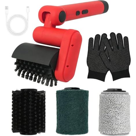 Rotating Cordless BBQ Brush, Red, style to 2 (1/5)
