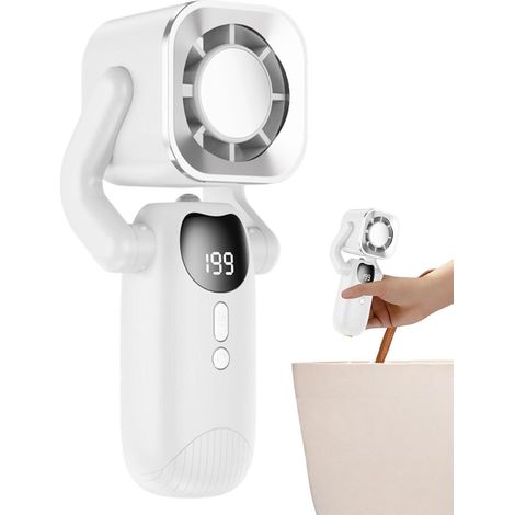 Ventilateur Personnel,Outil Rafraîchissant Rechargeable Puissant à Vitesses Réglables de 1 à 199,Petit Ventilateur de Poche  Pour Maison Bureau Voyage Intérieur Et Extérieur Hommes Et Femmes (1/5)