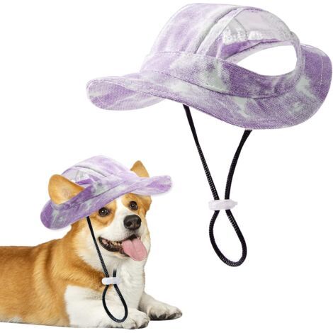 1 Sonnenkappe, Baumwolle, verstellbar, UV-Schutz, für kleine Hunde und Katzen