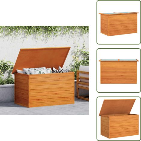 Garten-Aufbewahrungsbox 126x72x72 cm Holz - Holz Gartenbox - Gartenaufbewahrung - Wetterfest - Tannenholz Box