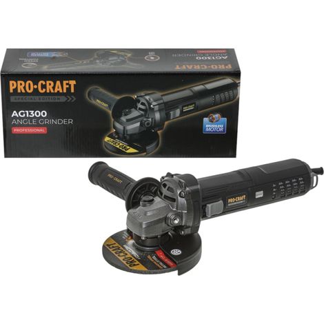 Amoladora angular Procraft AG1300, 1300 vatios, 125 mm, Black Edition (1/5)