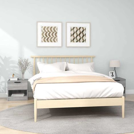 Tables de chevet 2 pcs-Lot de 2 Table de nuit Sonoma gris Bois d'ingénierie 240448 (1/5)