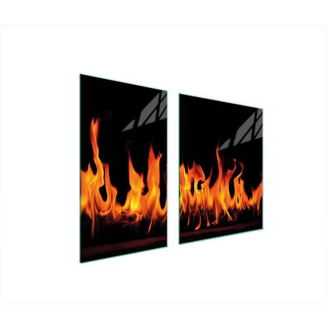 PIATTO E TAGLIERE IN VETRO 100x52 FUOCO (1/5)