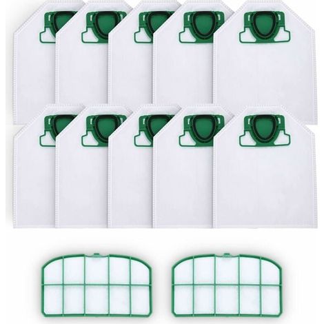 10 sacs d'aspirateur avec 2 filtres HEPA pour Vorwerk Kobold VK200 FP200, micro polaire 5 couches de qualité supérieure pour les personnes allergiques-LIAIKI (1/5)