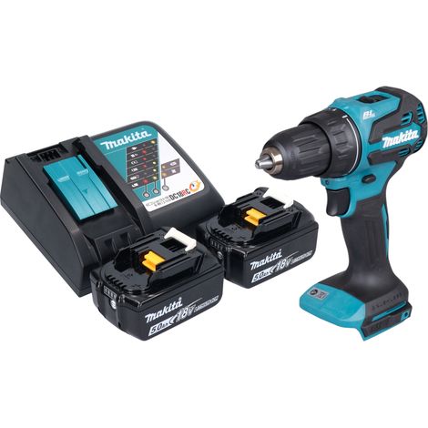 Taladro atornillador a batería Makita DDF 490 RT 18 V 65 Nm 1/2" sin escobillas + 2 baterías de 5,0 Ah + cargador (1/5)