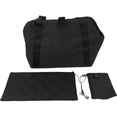 Sac de transport chauffant pour animaux de compagnie, Interface USB, 3 vitesses, température réglable, maintien au chaud, voyage avec coussin chauffant (1/5)