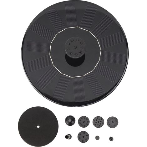 Pompe solaire anti-colmatage DC sans balais noire double filtre amovible débit réglable (1/5)