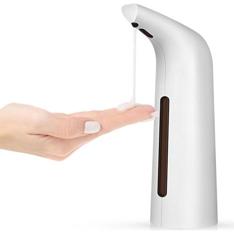 Dispenser di sapone automatico e senza contatto per bagno e cucina, impermeabile IPX6, 414 ml (14 fl oz). (1/5)