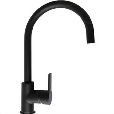 Grifo de cocina Panther negro satinado con boca giratoria 360°