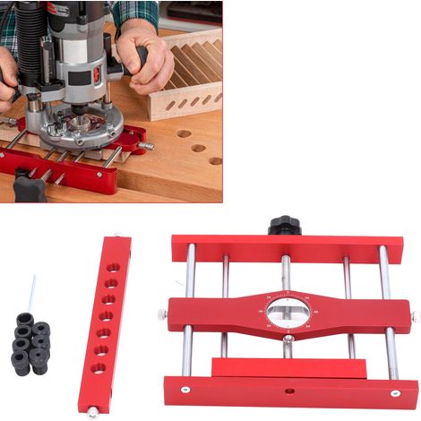 Outil 2 en 1 de perçage et de positionnement pour l'assemblage de planches de bois (1/5)