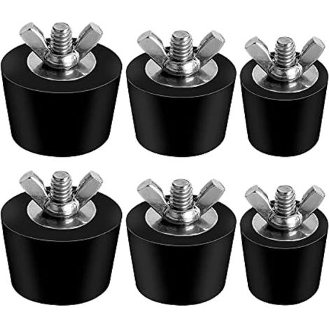 Lot de 6 Bouchons D'Hivernage de Piscine de 3 Tailles pour Trous de Piscine, Bouchons D'Expansion pour éCumoire de Piscine Hors Sol (1/4)