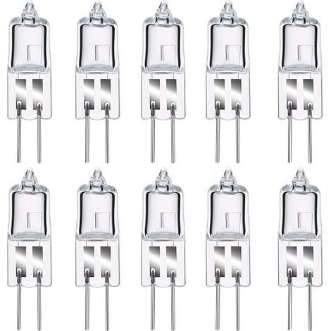 Lot de 8 ampoules halogènes G4 20W 12V – Blanc chaud 2800K 240LM – Intensité variable – Lampe à capsule transparente sans scintillement (1/5)