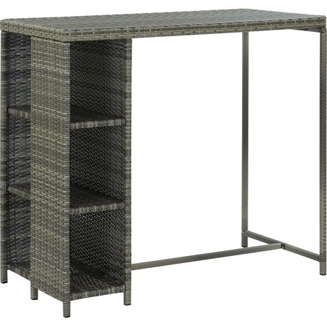 Maison Exclusive - 5-tlg. Gartenbar-Set mit Kissen Poly Rattan Gr