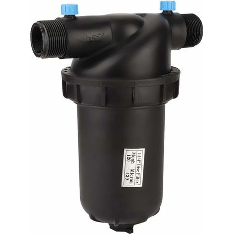 Filtro a disco per irrigazione a 120 mesh – Filtrazione efficiente per sistemi di irrigazione a goccia – Materiale in polipropilene – Portata 15 m³/ora (1/5)