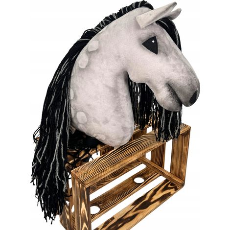 Cavallo a dondolo CAVALLO SU UN BASTONCINO - grigio pomellato A3 cavallo KHTaria (1/5)