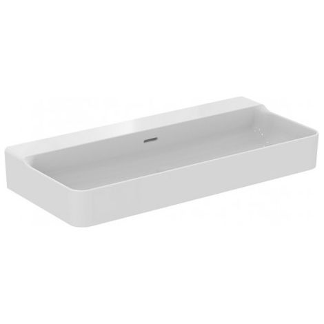 Conca de lavabo IS, sans vidage, avec vidage, 1000x450x165mm, poli, blanc avec IP