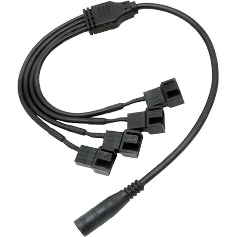Câble répartiteur d'alimentation pour ventilateur PC 2/3/4/5 voies, longueur 37 cm, câble en cuivre étamé pour boîtiers d'ordinateur, multicolore (Type 3) (1/5)