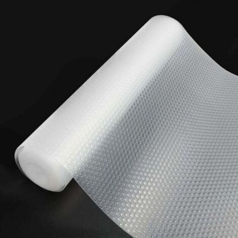 Tapis Fond de Tiroir Antiderapant Non-adhésif, Tapis de Frigo Cuisine Antibactérien et Lavable Transparent, DIY Fond de Tiroir Antidérapant, EVA Plastique Protection 45200cm (1/5)
