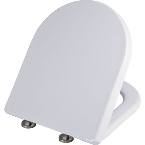 Sedile Wc MALAGA Soft-Close In Termoindurente Con Sgancio Rapido Forma: a D (1/3)