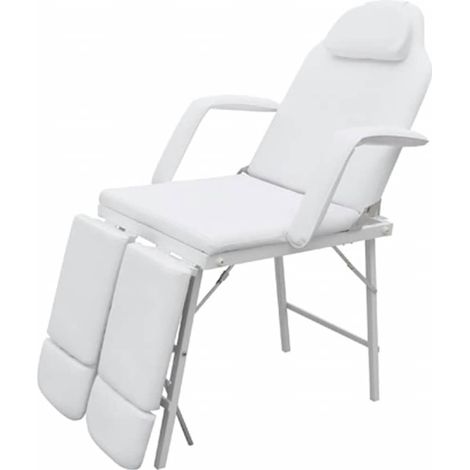 Maison Exclusive - Fauteuil pour traitement facial Similicuir 185x78x76 cm Blanc