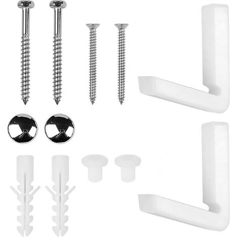 Floor Mounted Toilet Bowl Fixing Kit L Shape Toilet Bidet Fixing Bolts Bathroom Repair Fixings Holder and Screws (1/5)